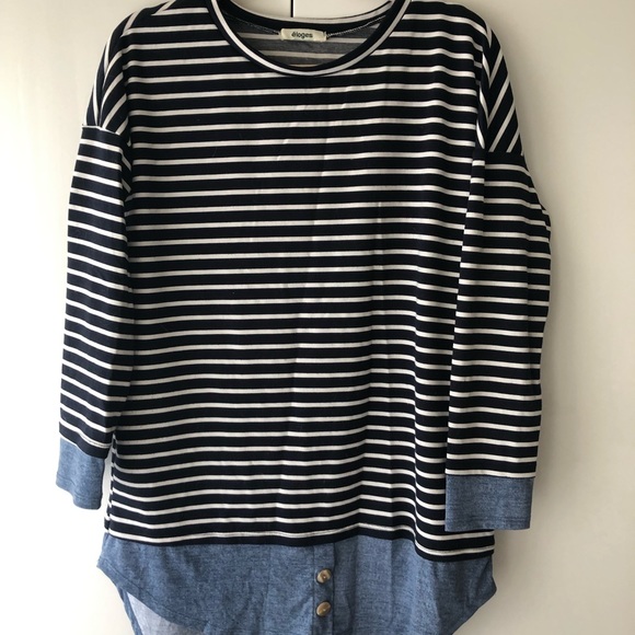 Eloges Striped Tunic top - Picture 2 of 7